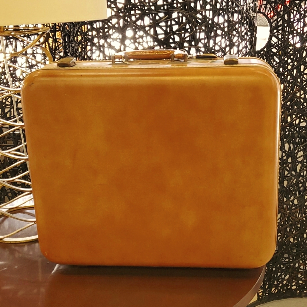 Vintage leather suitcase